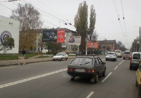 Щит 6x3,  Хлебная ул., 24 - М. Грушевского ул.