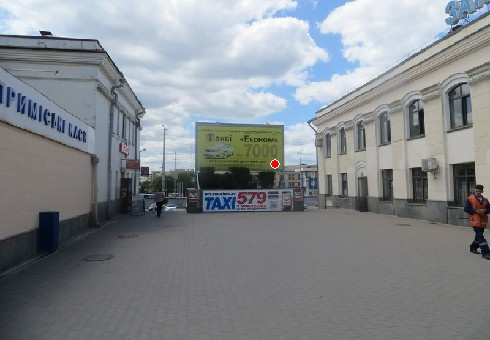 Щит 6x3,  Запорожский ж_д вокзал, пешеходный переход (платформы)